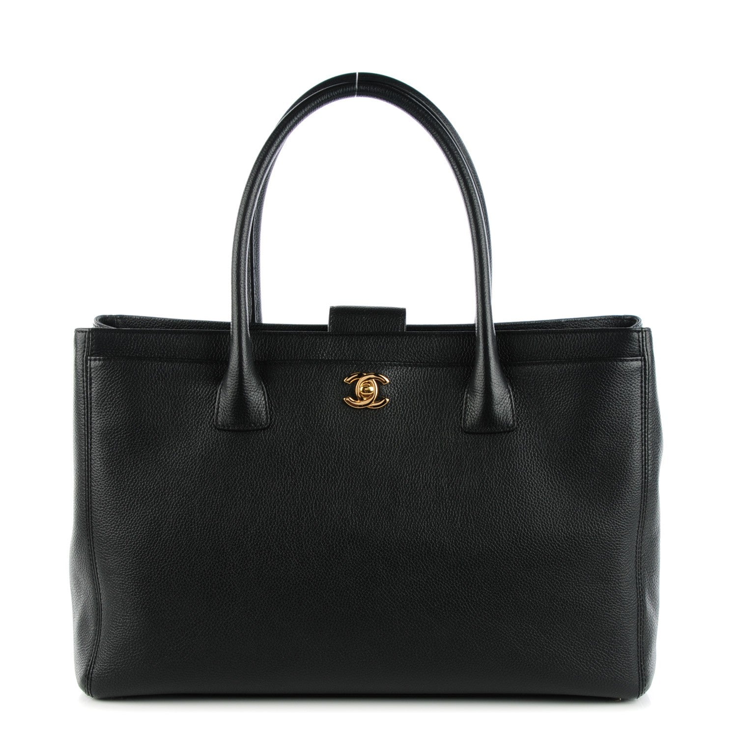 Chanel Calfskin Cerf Executive Shopper Tote Black 2 of 16