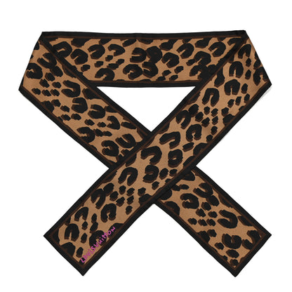 Louis Vuitton Silk Leopard Bandeau Scarf Marron 1 of 3