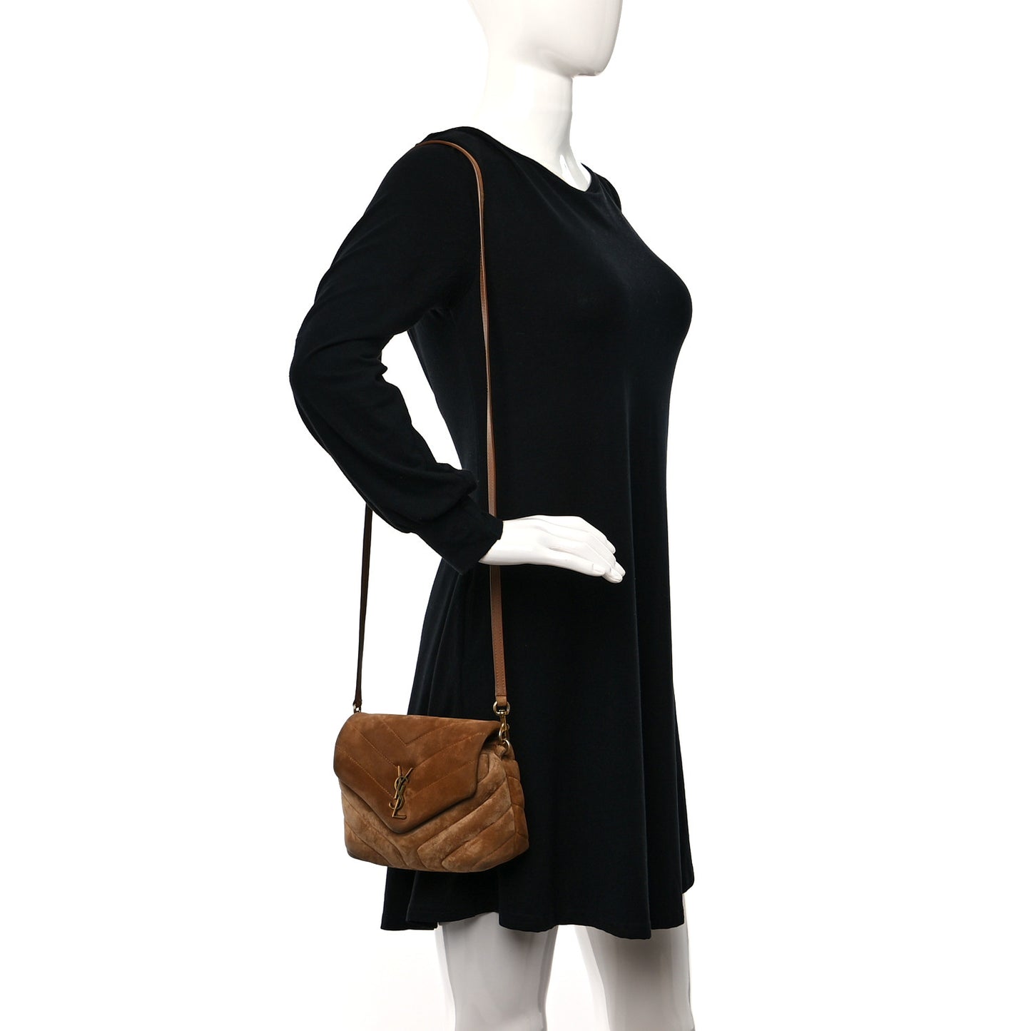 Suede Toy Loulou Shoulder Bag Cinnamon