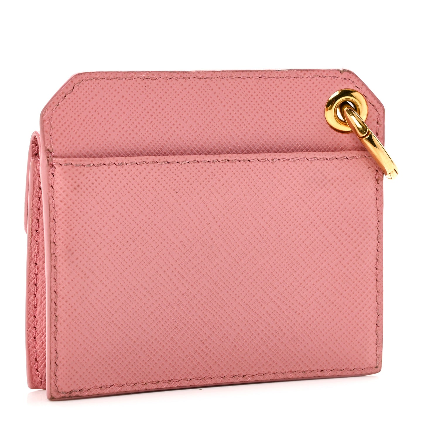 Saffiano Key Ring Card Holder Wallet Petalo
