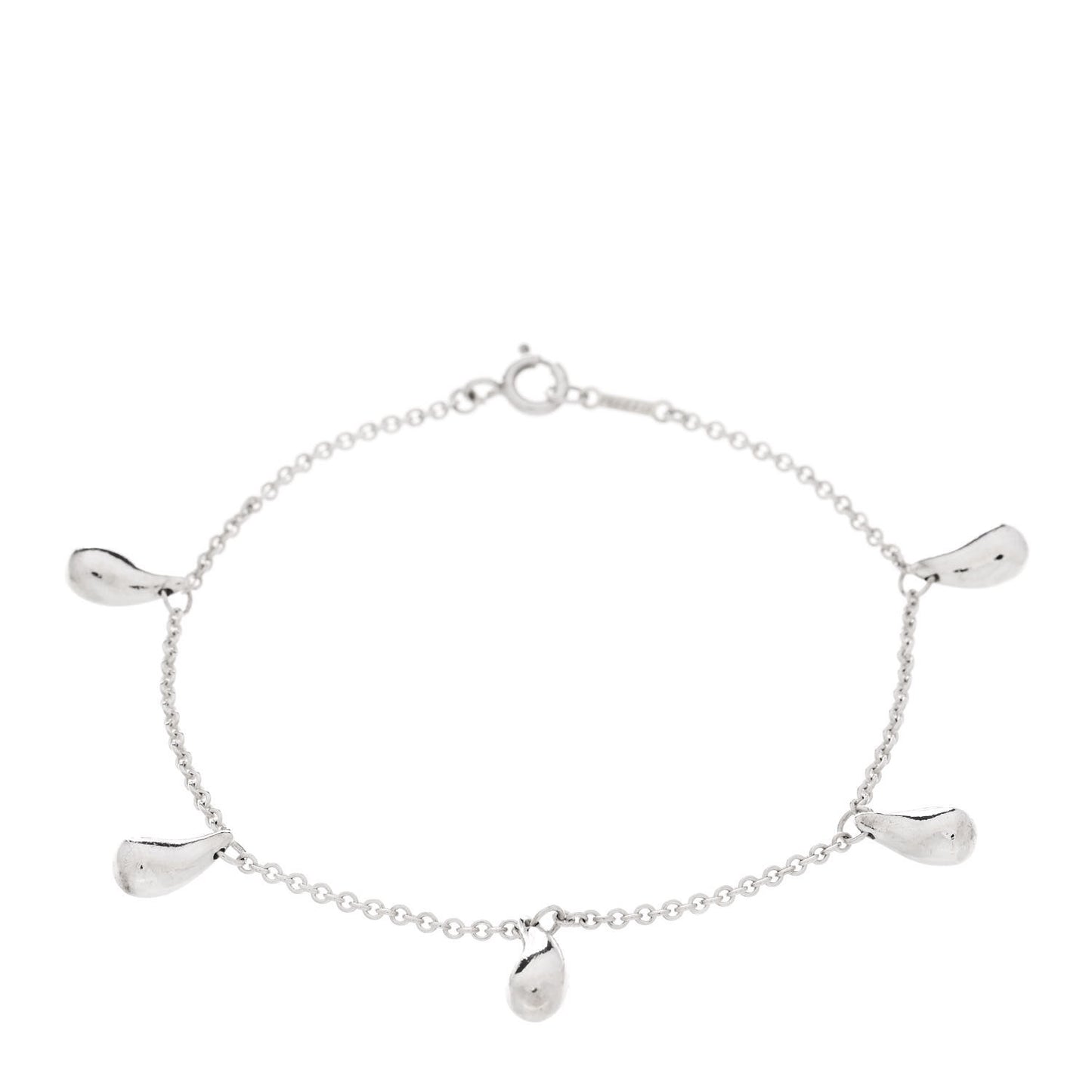 Sterling Silver Elsa Peretti Five Station Teardrop Bracelet