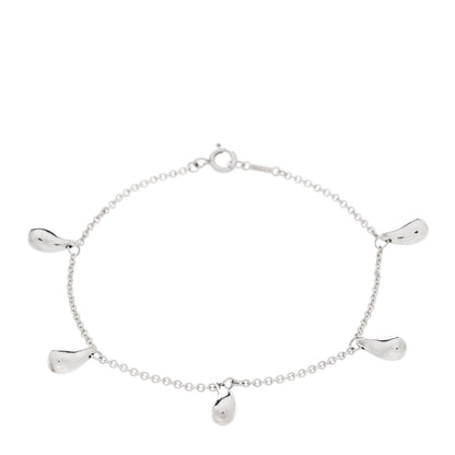 Tiffany Sterling Silver Elsa Peretti Five Station Teardrop Bracelet 1 of 4