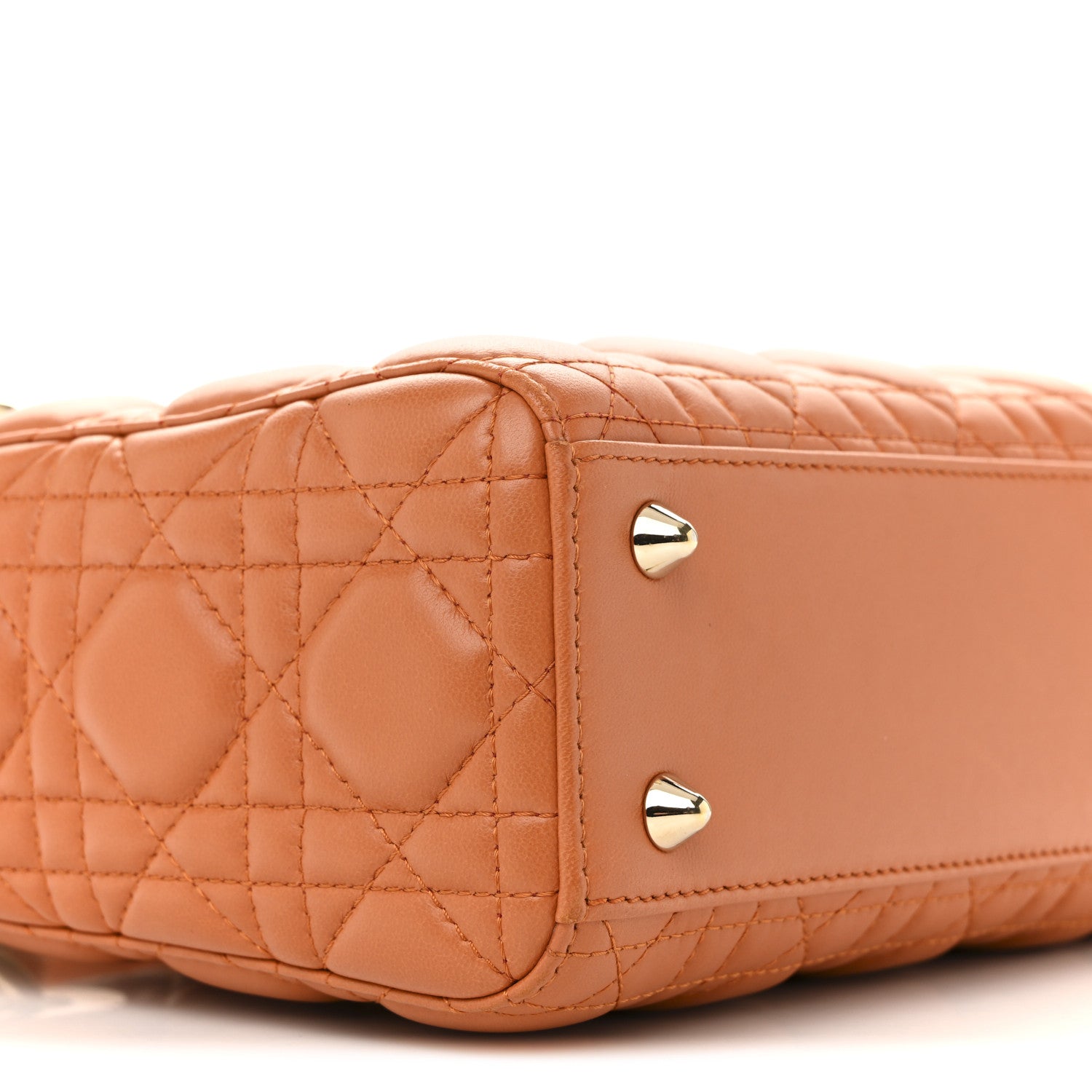 Christian Dior Lambskin Cannage Small Lucky Badges My Lady Dior Orange 9 of 15