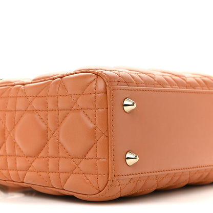 Christian Dior Lambskin Cannage Small Lucky Badges My Lady Dior Orange 9 of 15