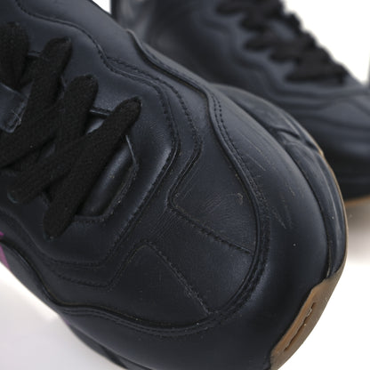 Gucci Calfskin Iridescent Logo Womens Rhyton Sneakers 38.5 Black 11 of 14
