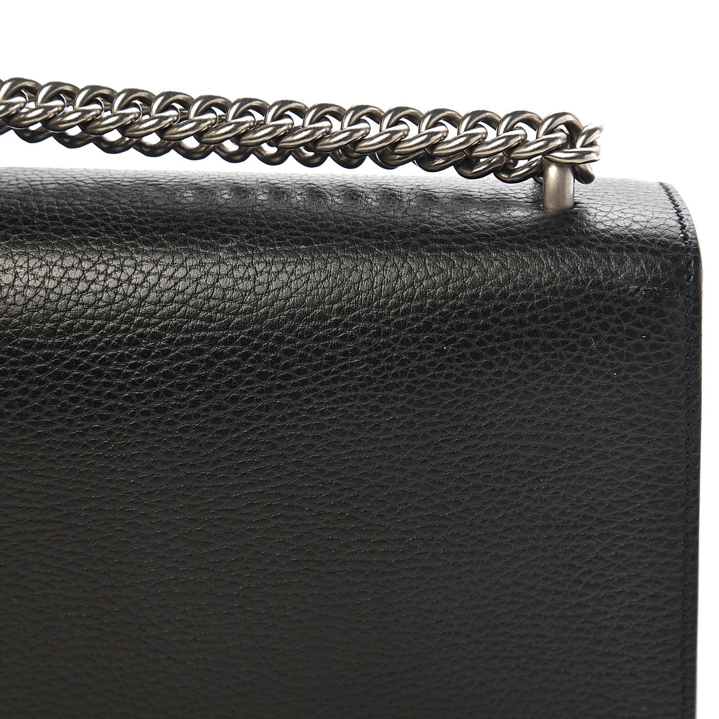 Pebbled Calfskin Small Dionysus Shoulder Bag Black