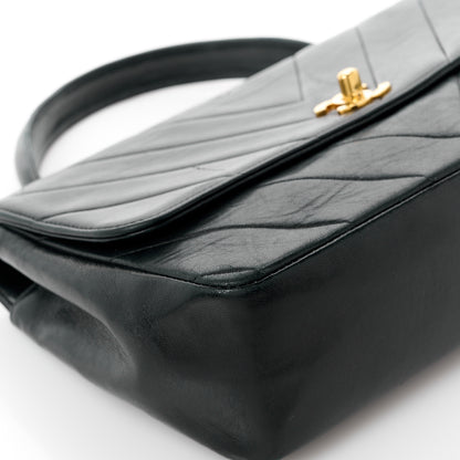 Chanel Lambskin Chevron Quilted Mini Kelly Flap Black 16 of 16