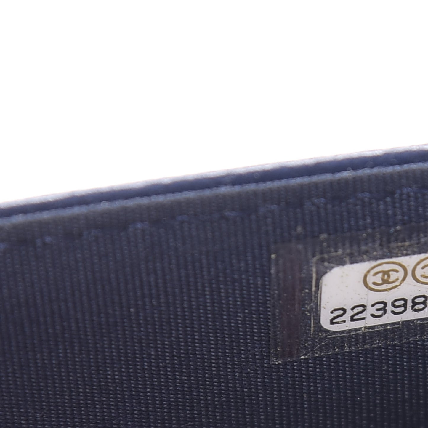 Patent Quilted Coco Boy Wallet On Chain WOC Blue