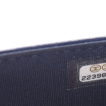 Chanel Patent Quilted Coco Boy Wallet On Chain WOC Blue 8 of 10