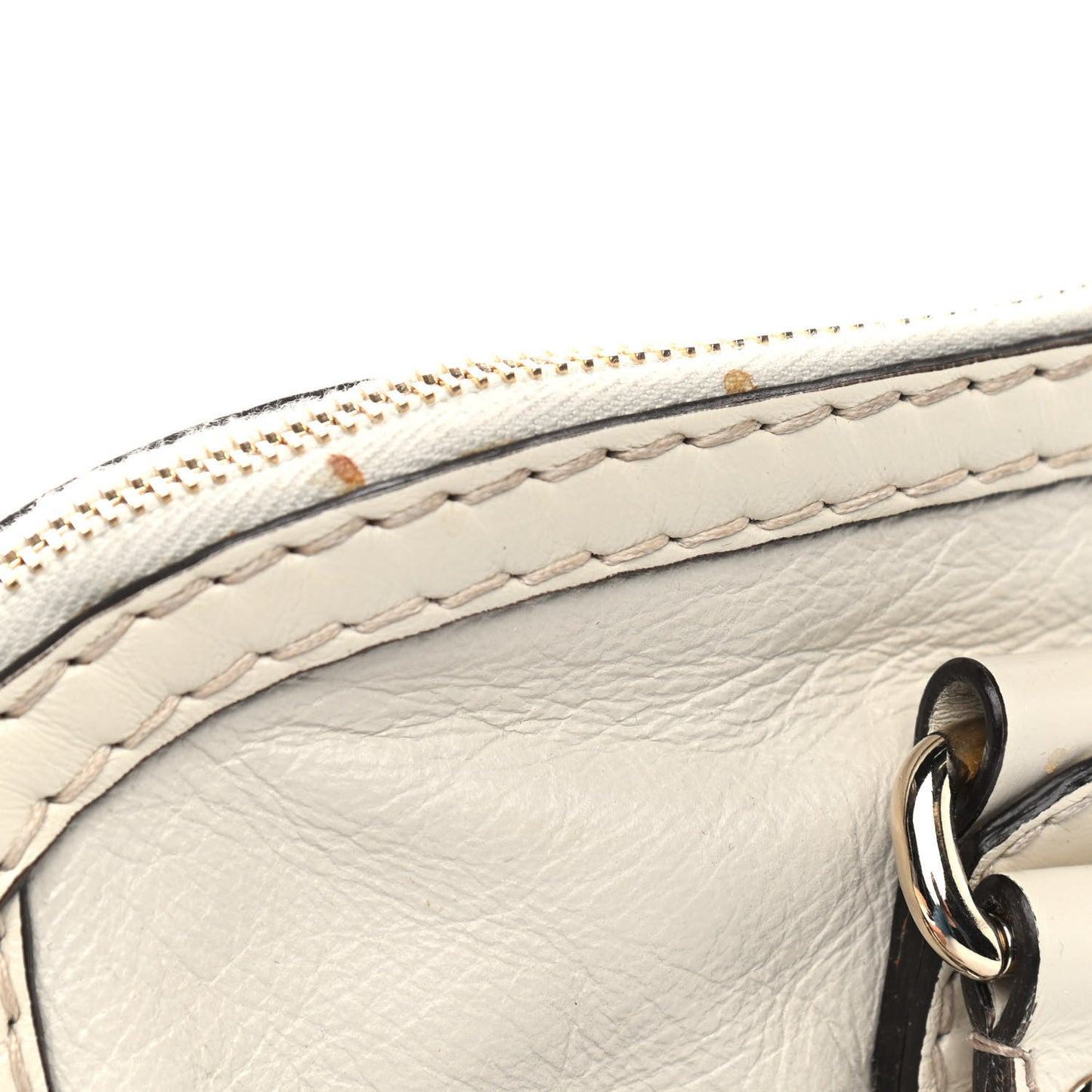 Calfskin Medium Horsebit Nail Boston Off White