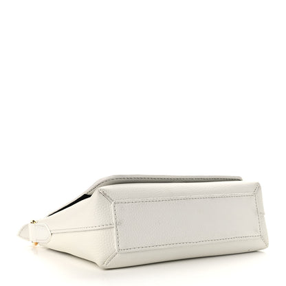 Burberry Grainy Calfskin Embossed Small Messenger White 4 of 13