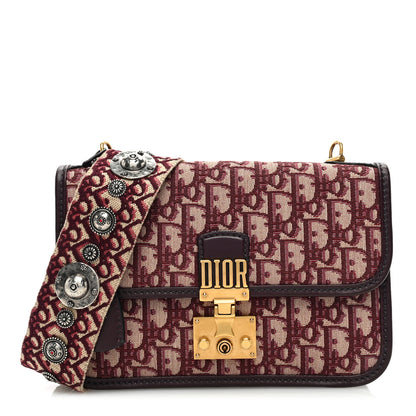 Christian Dior Oblique DiorAddict Flap Bag Burgundy 1 of 8