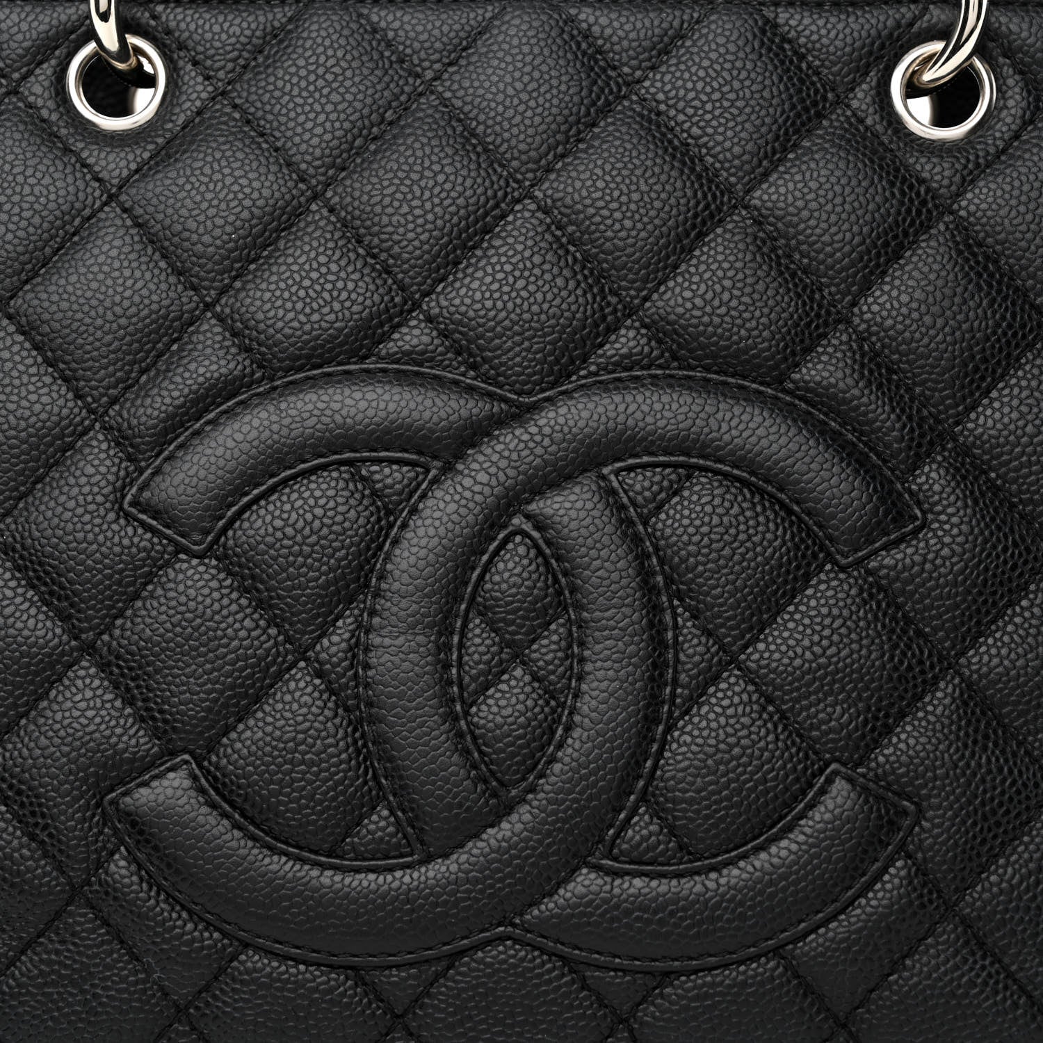 Chanel Caviar Quilted Grand Shopping Tote GST Black 9 of 14