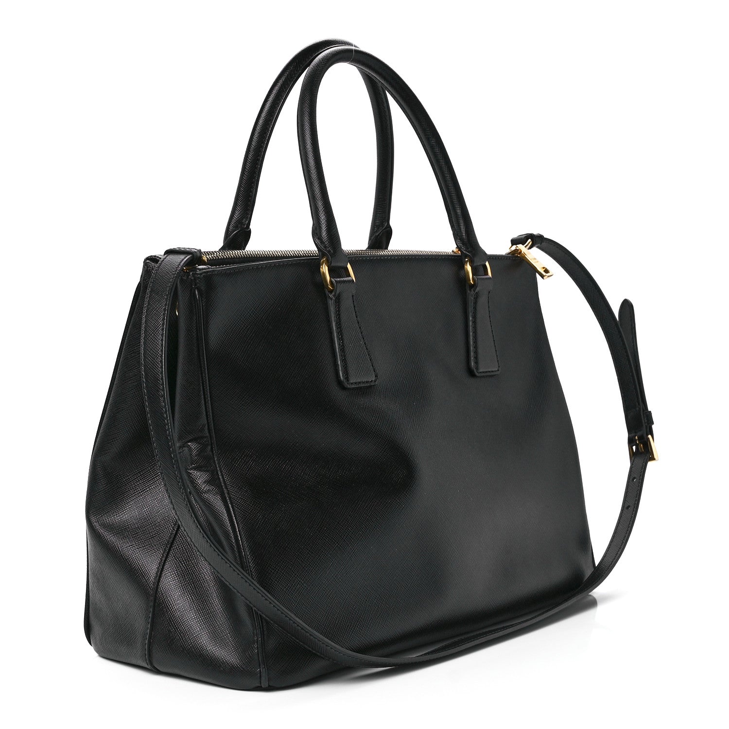 Prada Saffiano Medium Galleria Double Zip Tote Black 3 of 13
