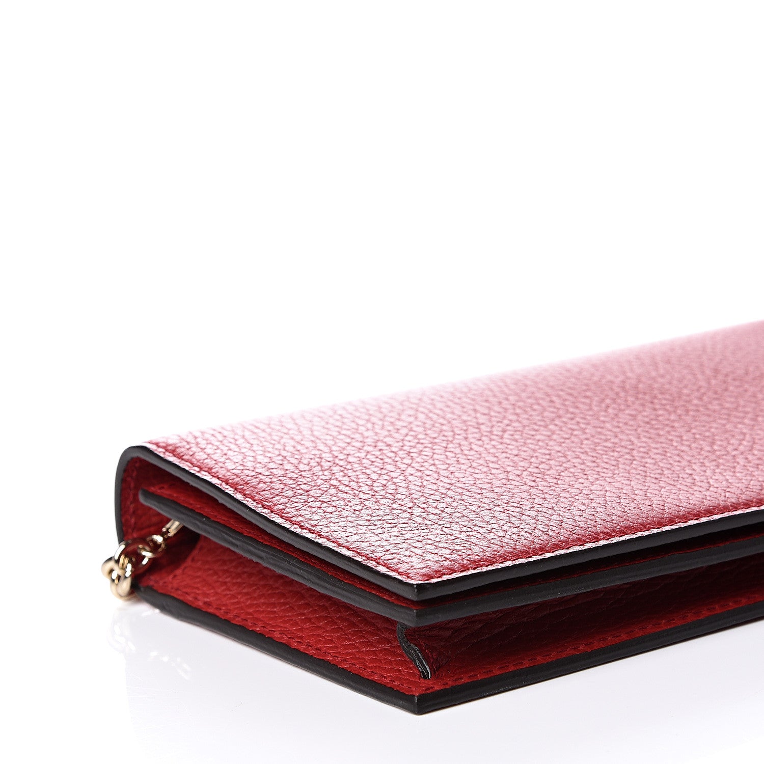 Gucci Dollar Calfskin Medium Betty Chain Wallet Tabasco Red 6 of 9
