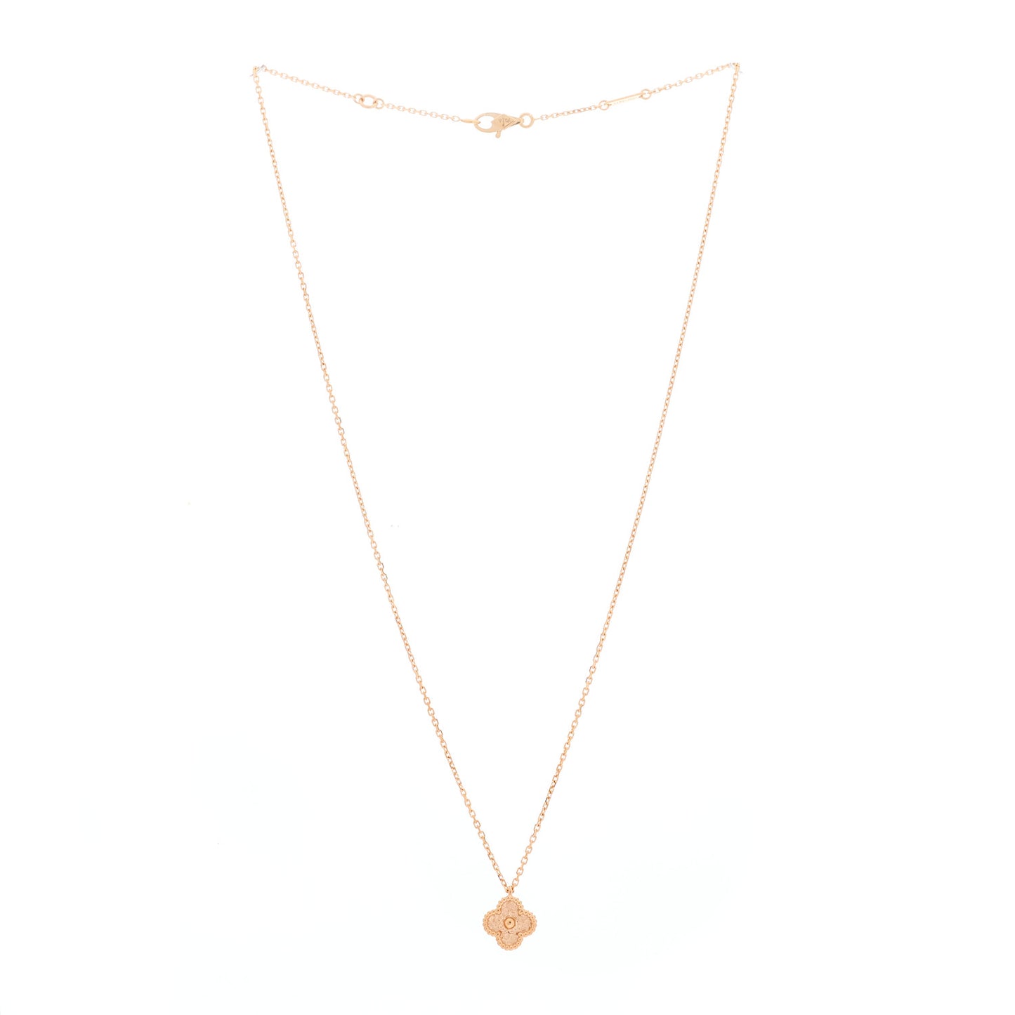18K Rose Gold Sweet Alhambra Pendant Necklace