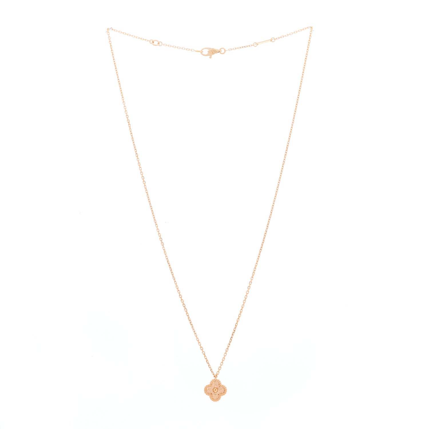 Van Cleef & Arpels 18K Rose Gold Sweet Alhambra Pendant Necklace 2 of 5