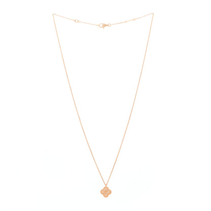 Van Cleef & Arpels 18K Rose Gold Sweet Alhambra Pendant Necklace 2 of 5