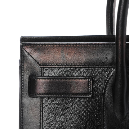 Saint Laurent Python Calfskin Embossed Small Sac de Jour Black 11 of 12