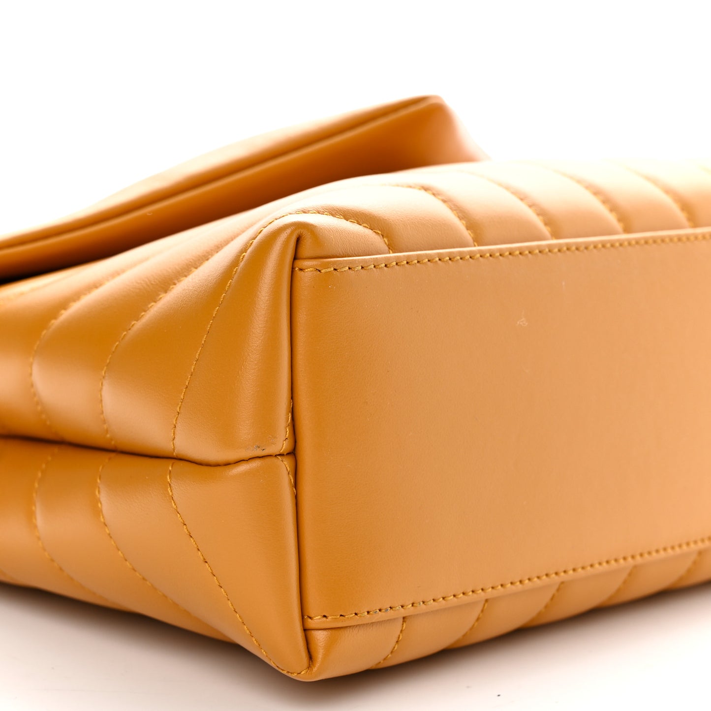 Calfskin Y Quilted Monogram Small Loulou Chain Satchel Cheddar Cheddar