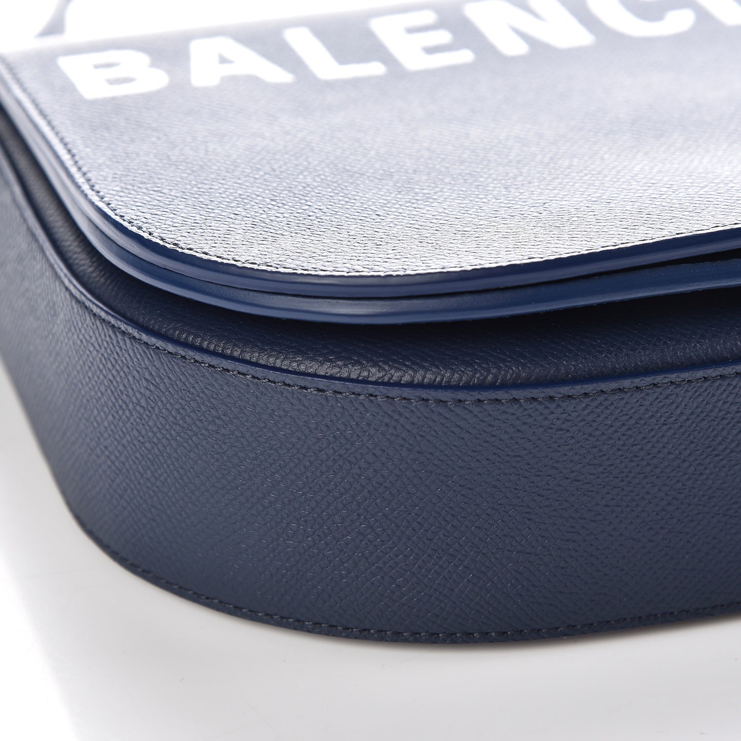 Grained Calfskin Logo Print S Ville Day Bag Bleu Canopee