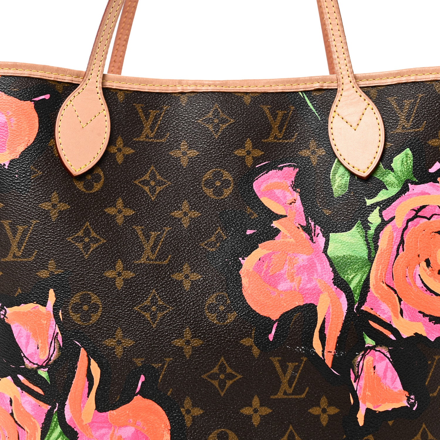Louis Vuitton Monogram Roses Neverfull MM 7 of 10