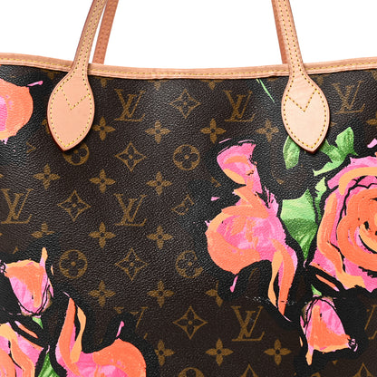 Louis Vuitton Monogram Roses Neverfull MM 7 of 10