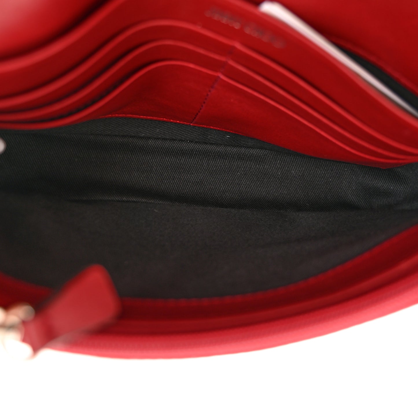 Velvet Crystal Cheri Wallet on Chain Royal Red