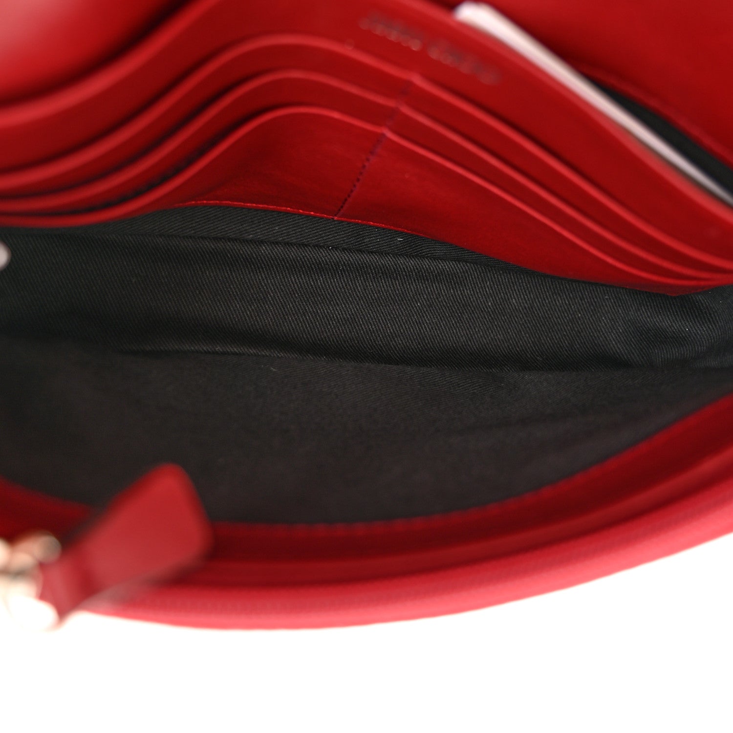 Jimmy Choo Velvet Crystal Cheri Wallet on Chain Royal Red 5 of 10