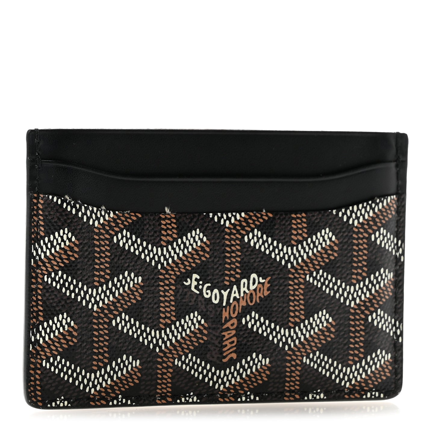 Goyardine Saint Sulpice Card Holder Black