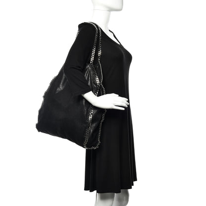 Stella McCartney Shaggy Deer Big Falabella Tote Black 2 of 10