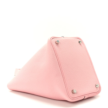 Hermes Taurillon Clemence Picotin Lock 18 PM Rose Sakura 4 of 12