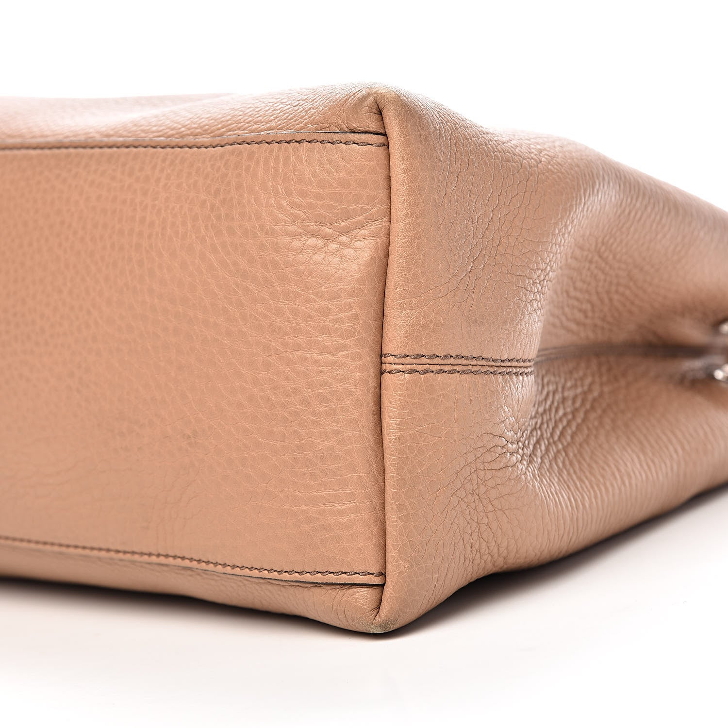 Gucci Pebbled Calfskin Medium Soho Chain Shoulder Bag Rose Beige 16 of 17