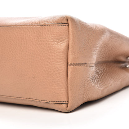 Gucci Pebbled Calfskin Medium Soho Chain Shoulder Bag Rose Beige 16 of 17
