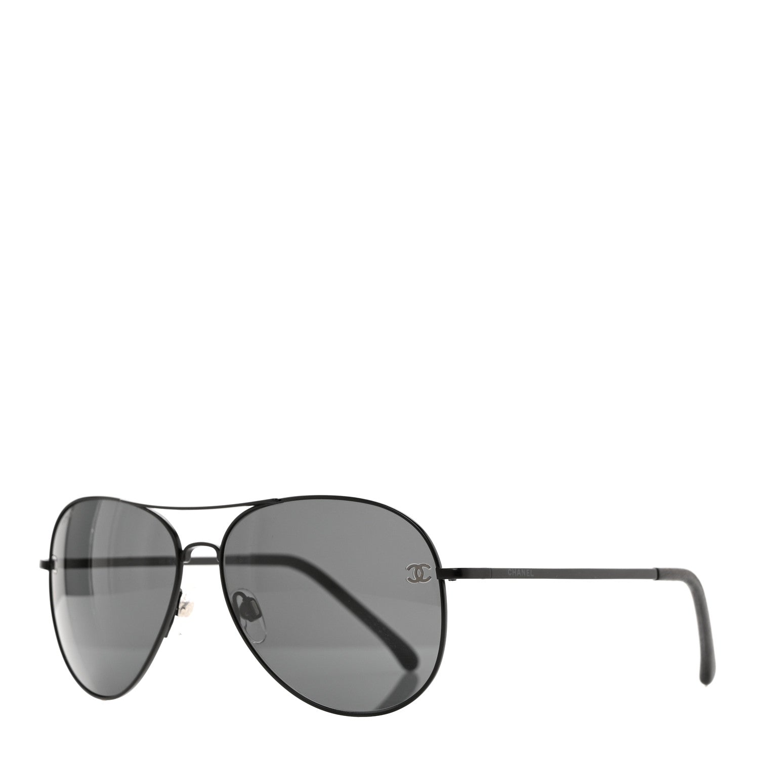Chanel Aviator CC Sunglasses 4189-T-Q Black 1 of 7