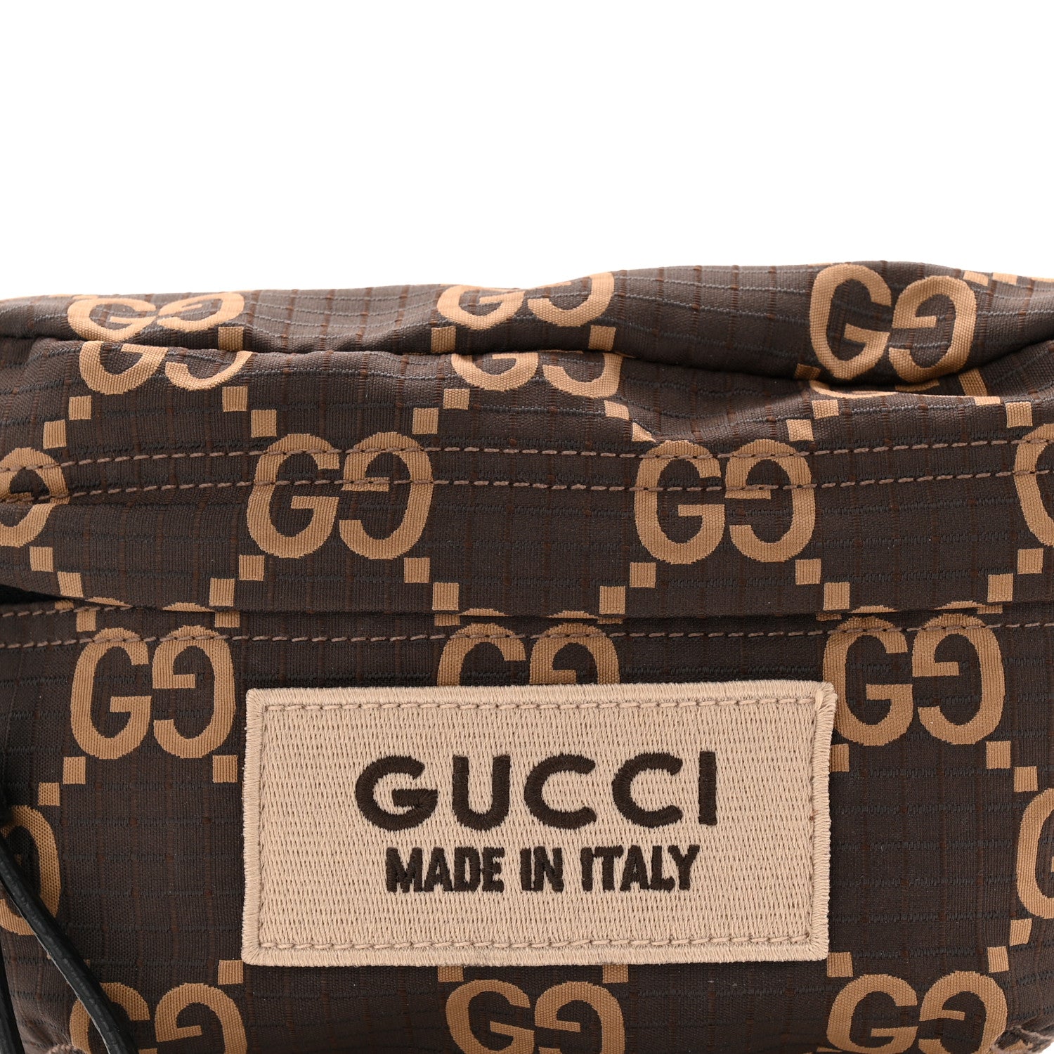 Gucci Recycled Polyester Monogram Jumbo GG Belt Bag Ebony Beige 8 of 10