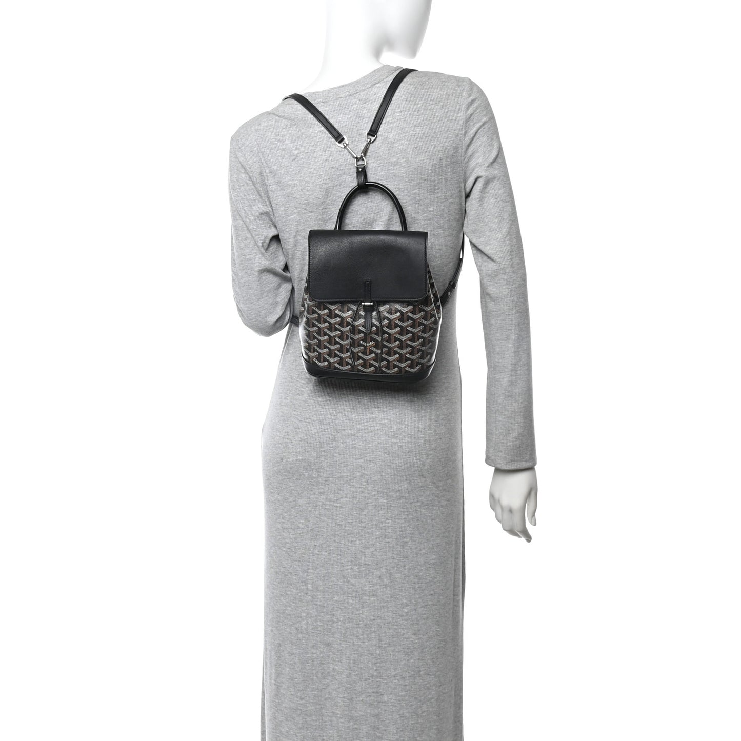 Goyardine Calfskin Mini Alpin Backpack Black