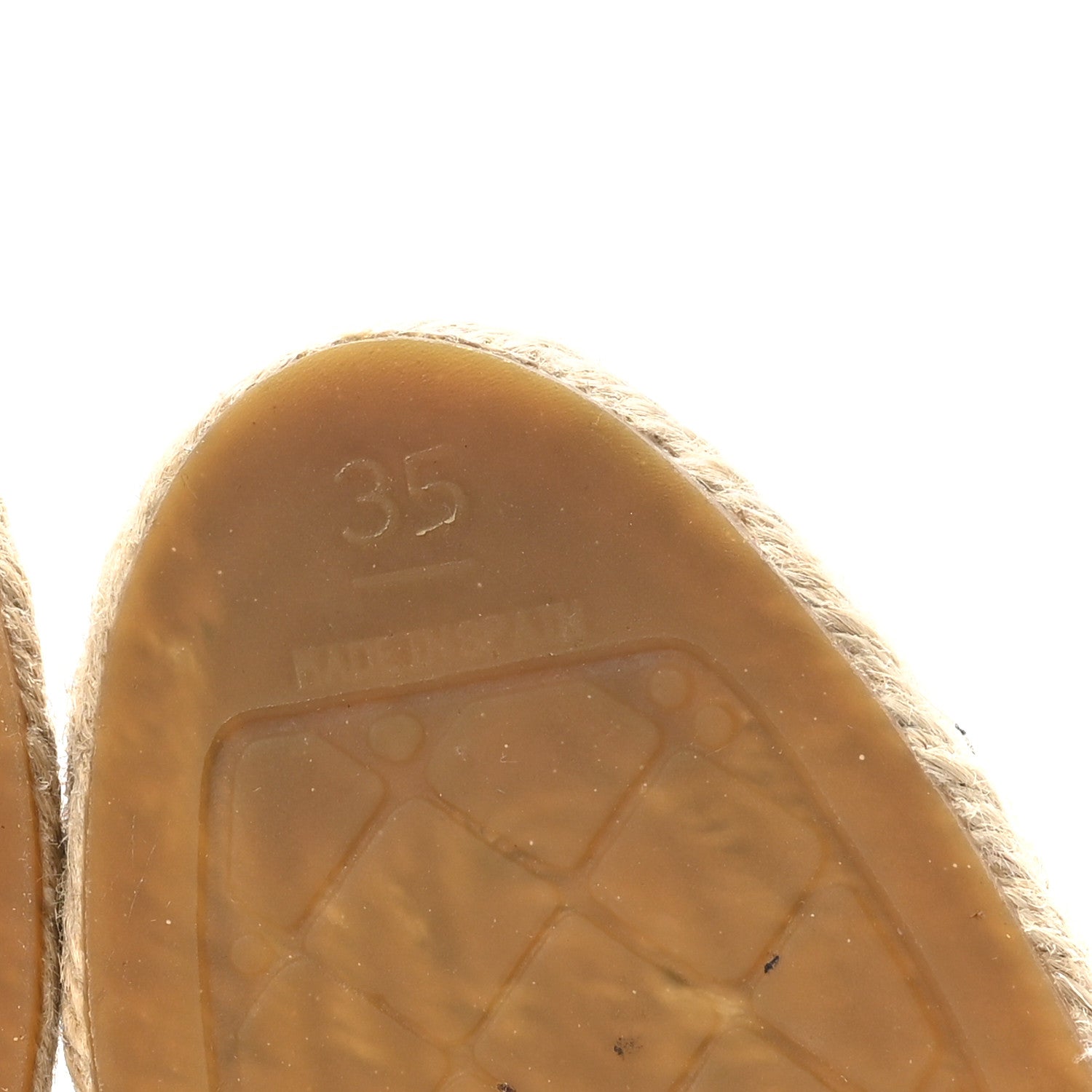 Chanel Crackled Calfskin High Top Espadrilles 35 Light Beige Black 8 of 9