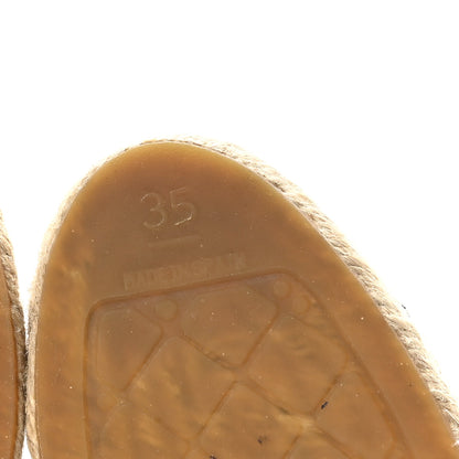 Chanel Crackled Calfskin High Top Espadrilles 35 Light Beige Black 8 of 9