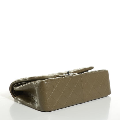 Chanel Caviar Quilted Jumbo Double Flap Green 4 of 8