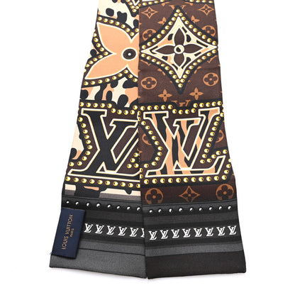 Louis Vuitton Silk Monogram LV World Bandeau Brown 2 of 4