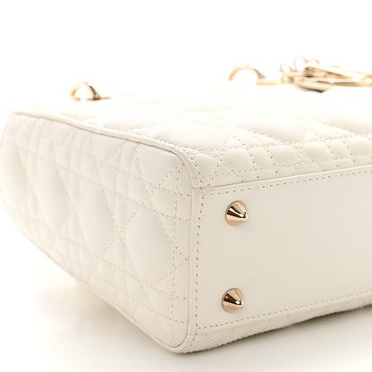Christian Dior Lambskin Cannage Small My ABCDior Lady Dior White 9 of 11