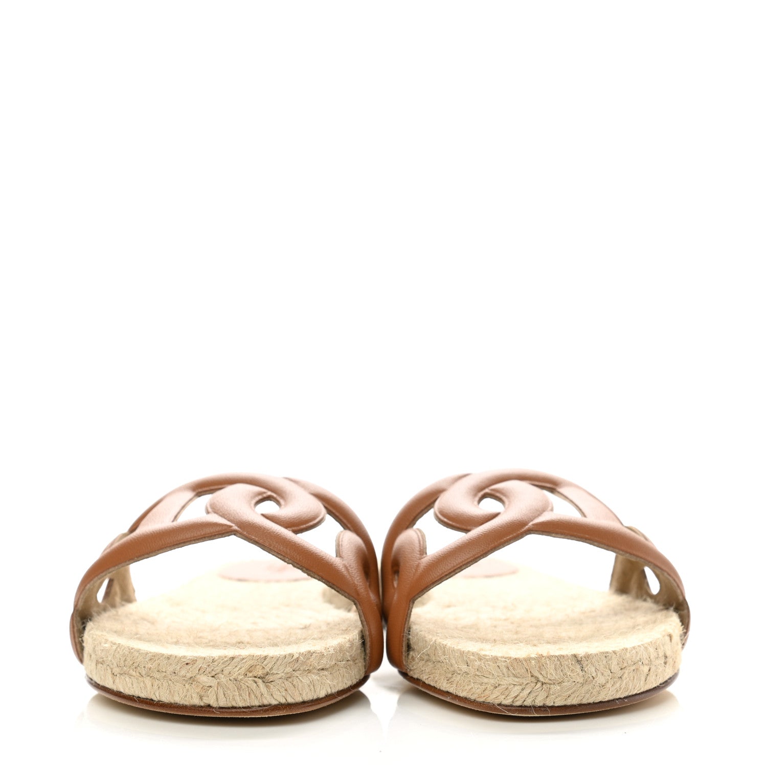 Hermes Nappa Famosa Espadrille Sandals 36 Naturel 2 of 9