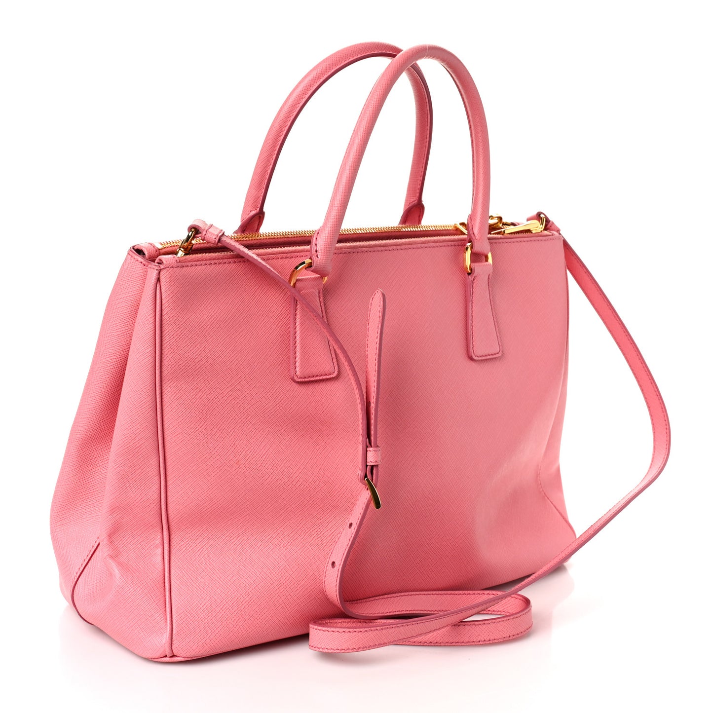 Saffiano Medium Galleria Double Zip Tote Geranio