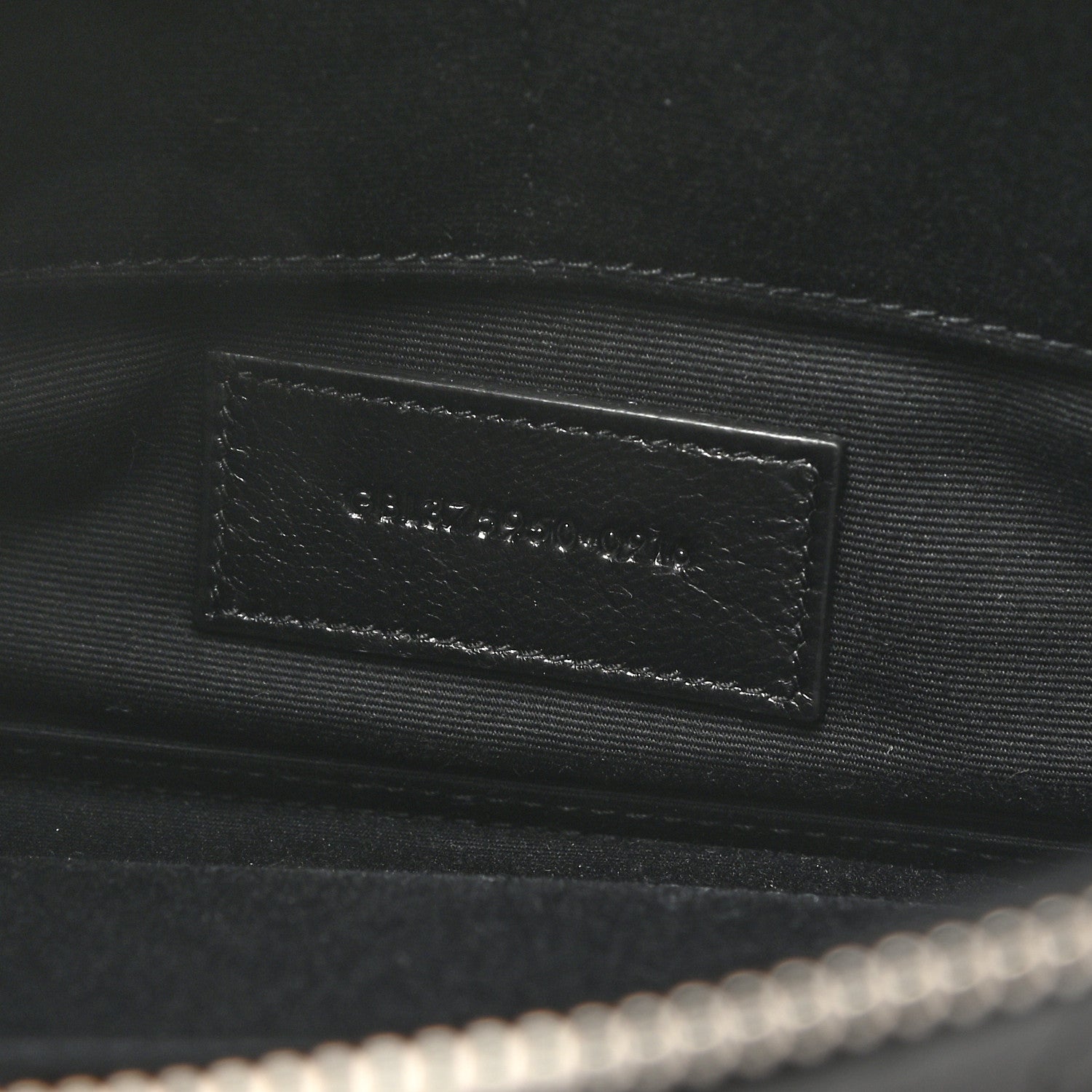 Saint Laurent Calfskin Crocodile Embossed Zip Mini Tablet Sleeve Black 7 of 8