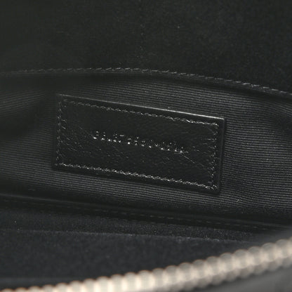 Saint Laurent Calfskin Crocodile Embossed Zip Mini Tablet Sleeve Black 7 of 8