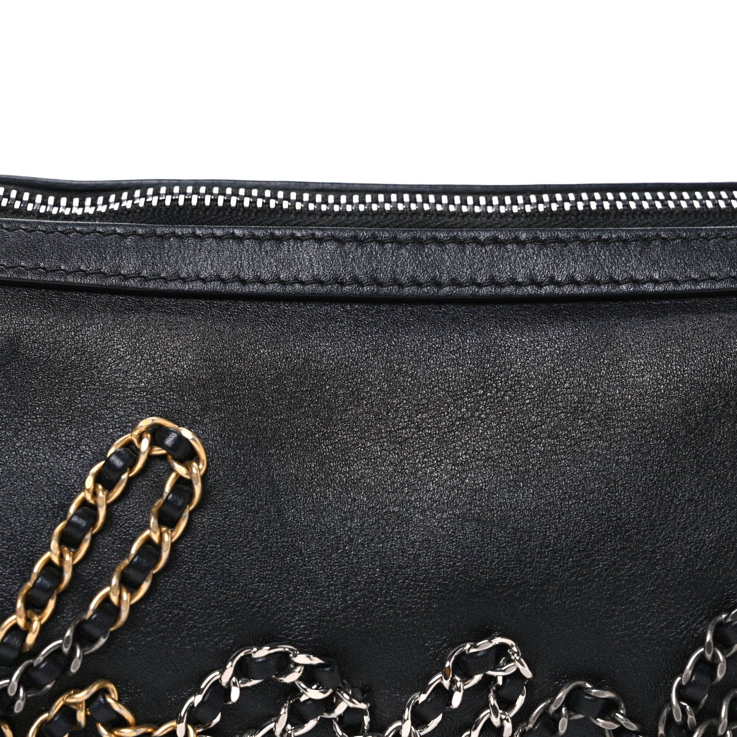 Chanel Metallic Lambskin Signe Bowling Bag Black 8 of 10