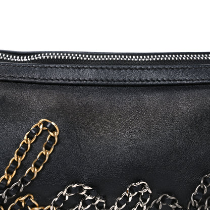Chanel Metallic Lambskin Signe Bowling Bag Black 8 of 10