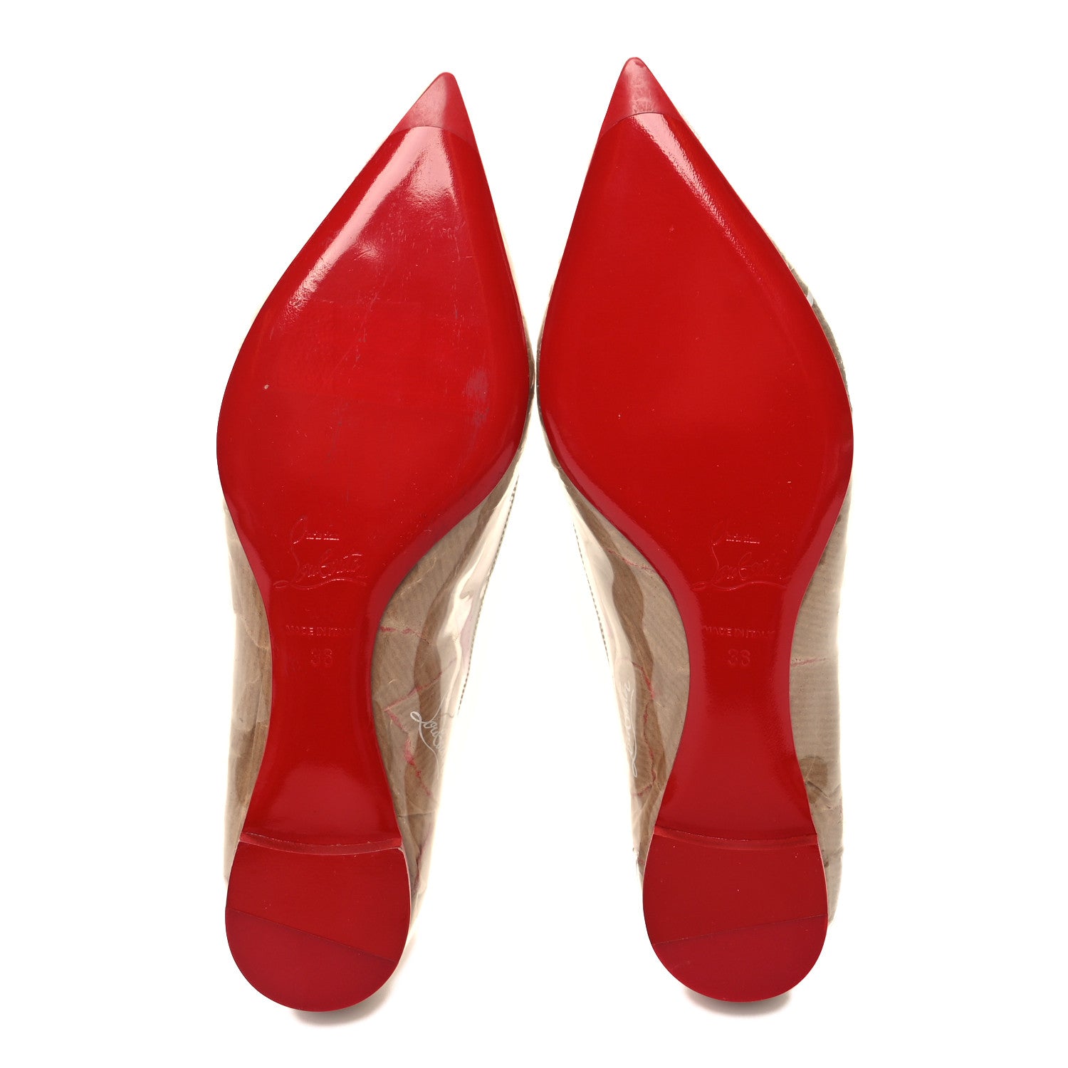 Christian Louboutin Loubi Kraft PVC Ballalla Flats 36 Multi 5 of 9
