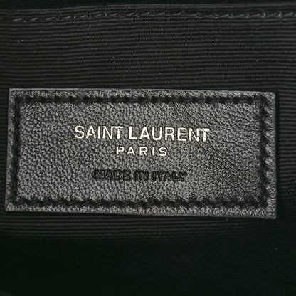 Saint Laurent Calfskin Matelasse Chevron Monogram A5 Wristlet Black 6 of 10
